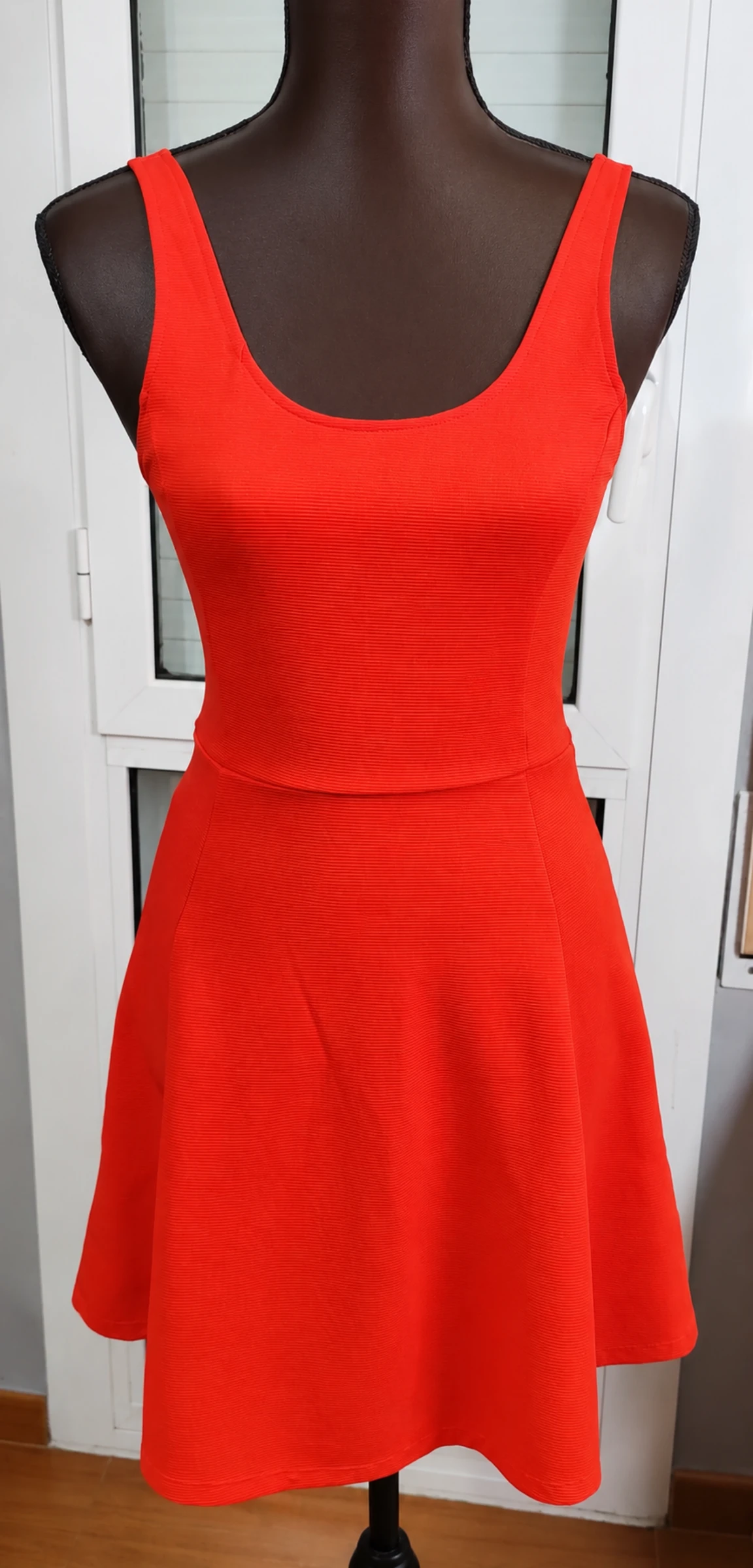 DIVIDED Coral Red Dress Size S (36) – Casual, Stretchy and Very Flattering – photo 4